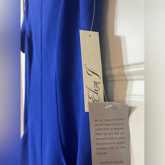 Eliza J Cobalt Blue Office Business Casual Dress With Pockets Size 6 - Picture 4 of 9